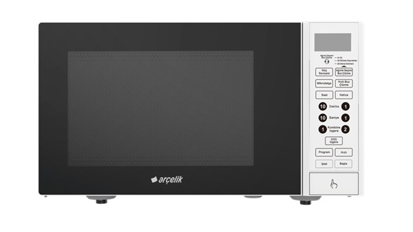 Arçelik MD 2310 W Beyaz Izgaralı 23 Lt Mikrodalga